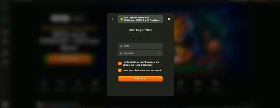 Cashwin Casino Registrering